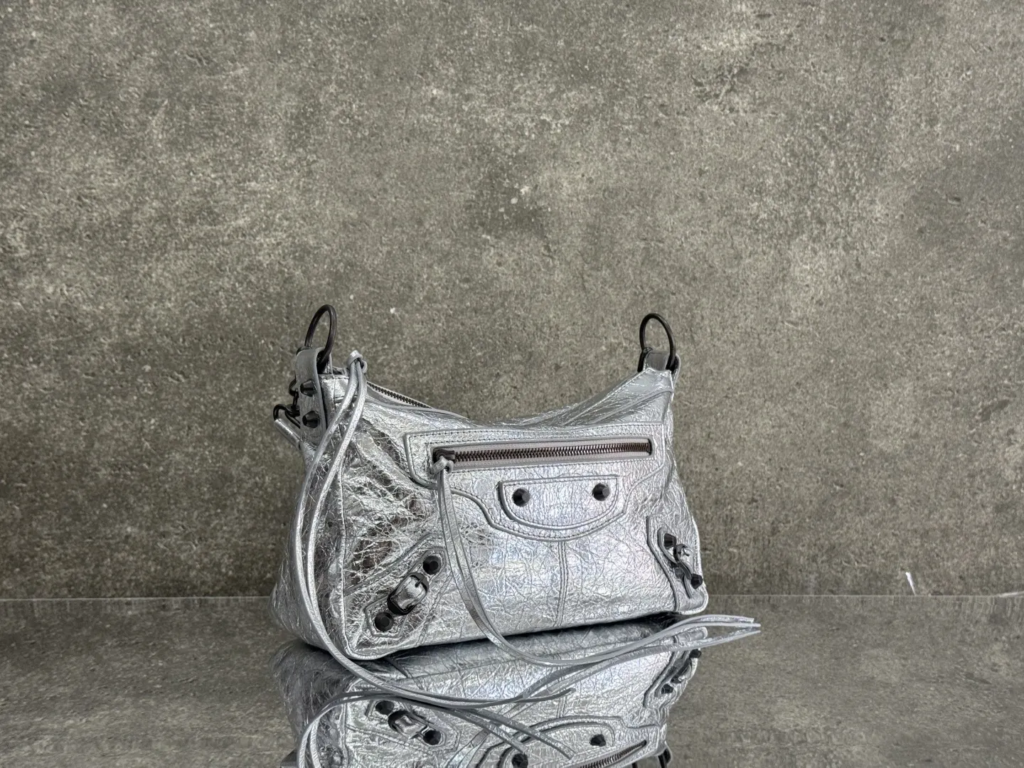Balenciaga Silver Crossbody Bag