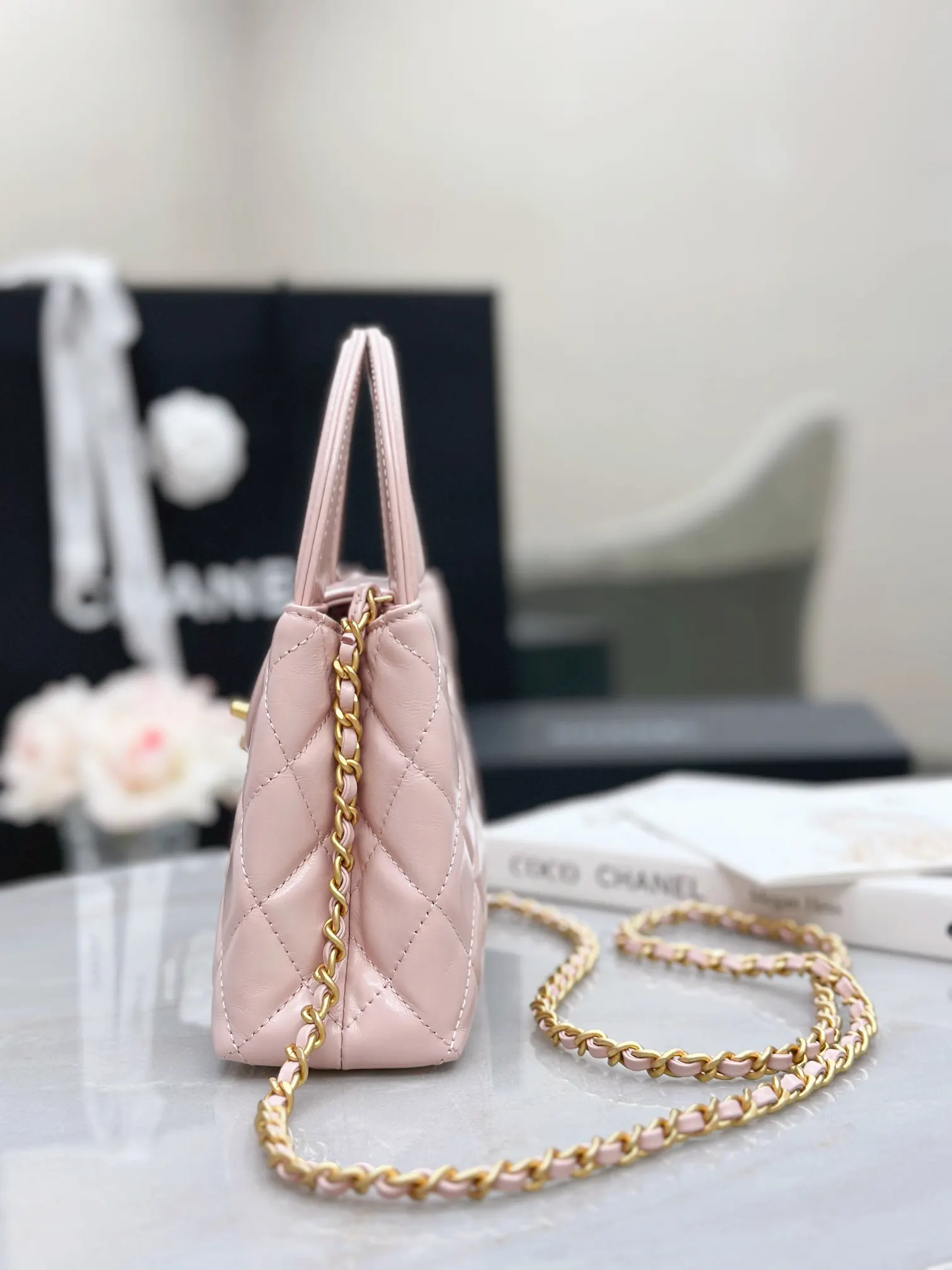 Chanel 油蠟羊皮Kelly手柄包 手提斜挎 手提包(數字4) Chanel 油蠟羊皮Kelly手柄包 手提斜挎 手提包(數字4)