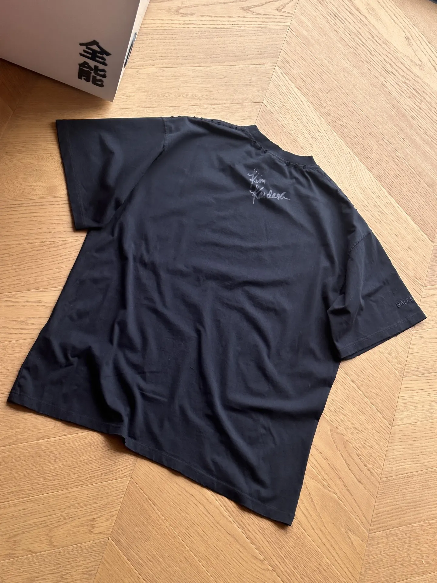 Balenciaga 黑色 短袖T恤 宽松休闲