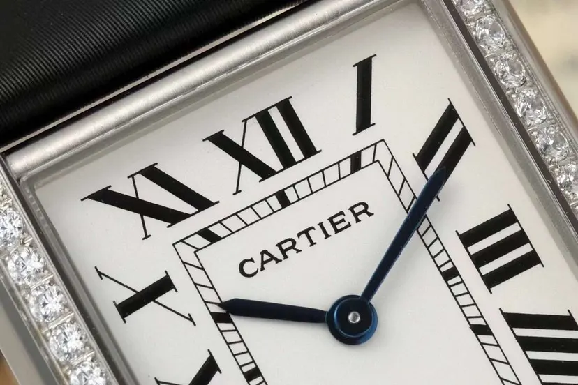 Cartier 白色 藍色 牛皮 手錶 經典腕表款