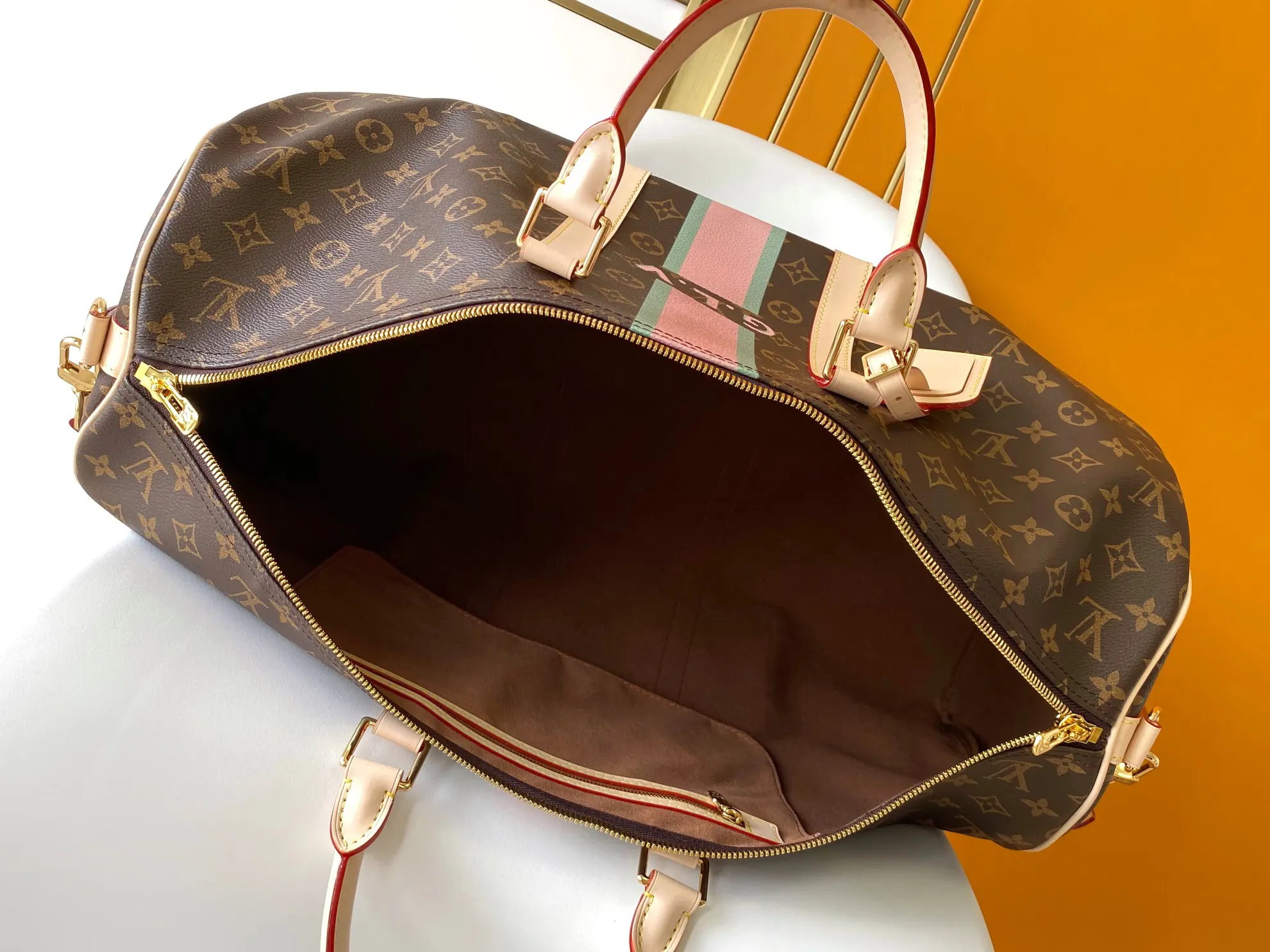 LV Keepall 老花 牛皮 旅行袋 大容量旅行款