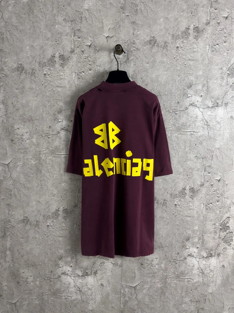Balenciaga Red Short Sleeve T-Shirt Street Casual