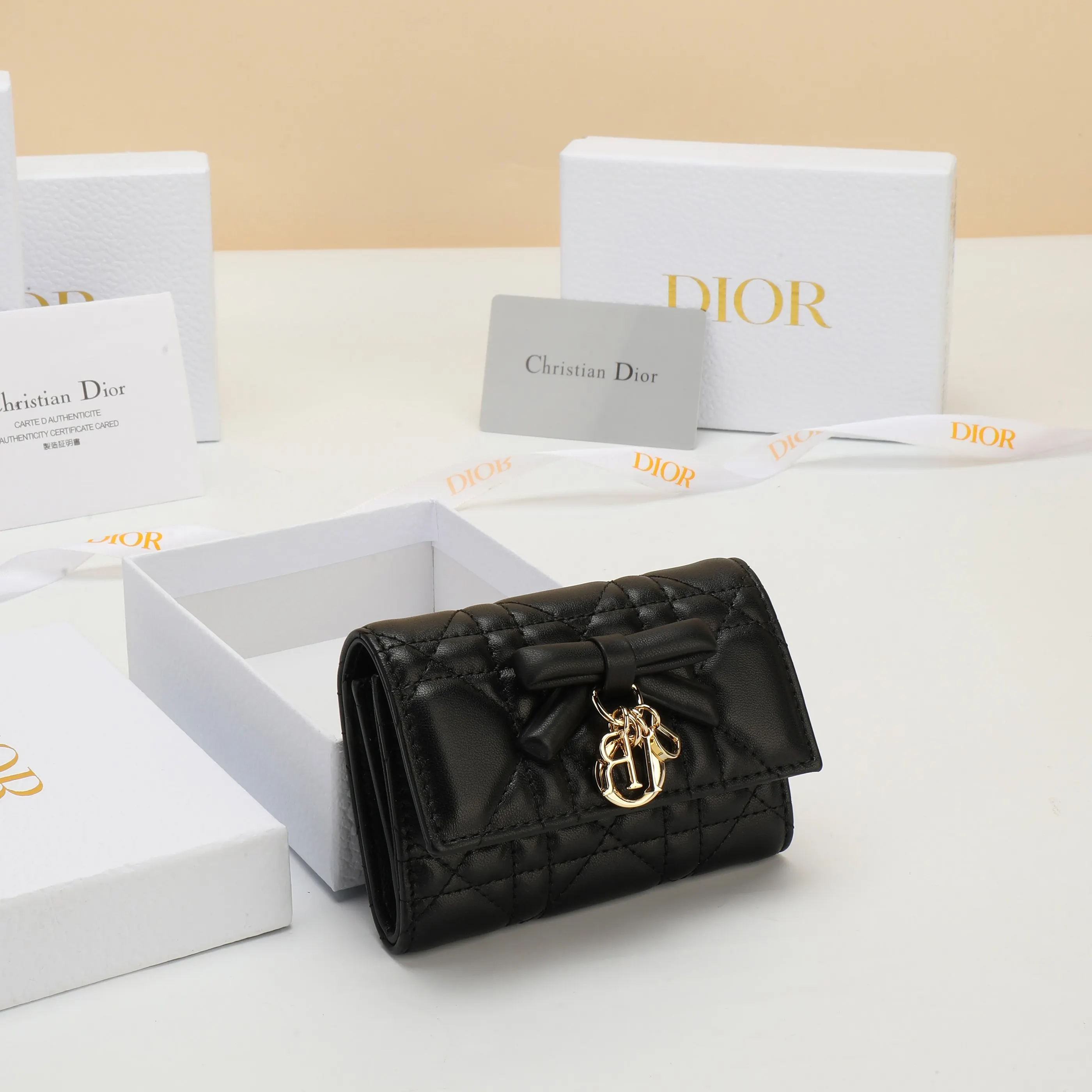 Dior 黑色羊皮迷你化妆包 手拿款