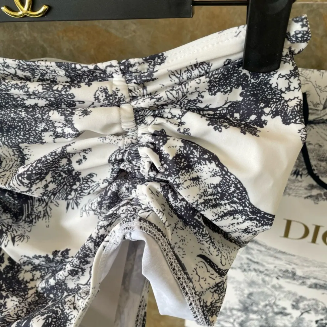 Dior 灰色 印花 泳装