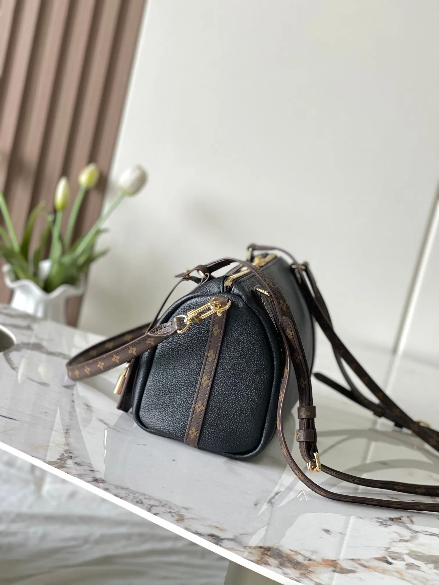 Louis Vuitton Black Fashion Item Travel Leather