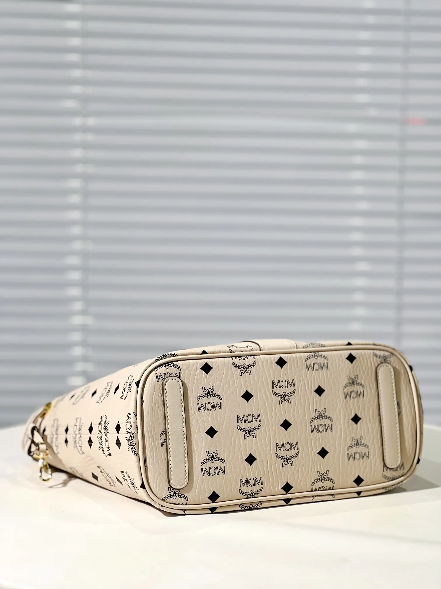 Beige Backpack Canvas