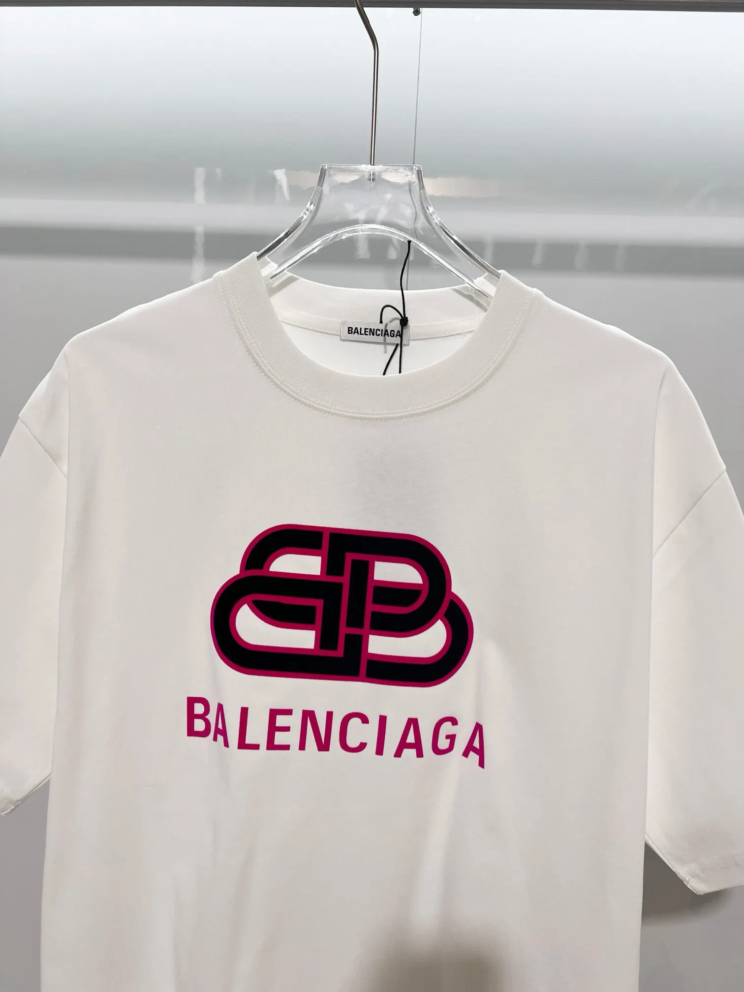 Balenciaga Black Logo Short Sleeve T-Shirt Street
