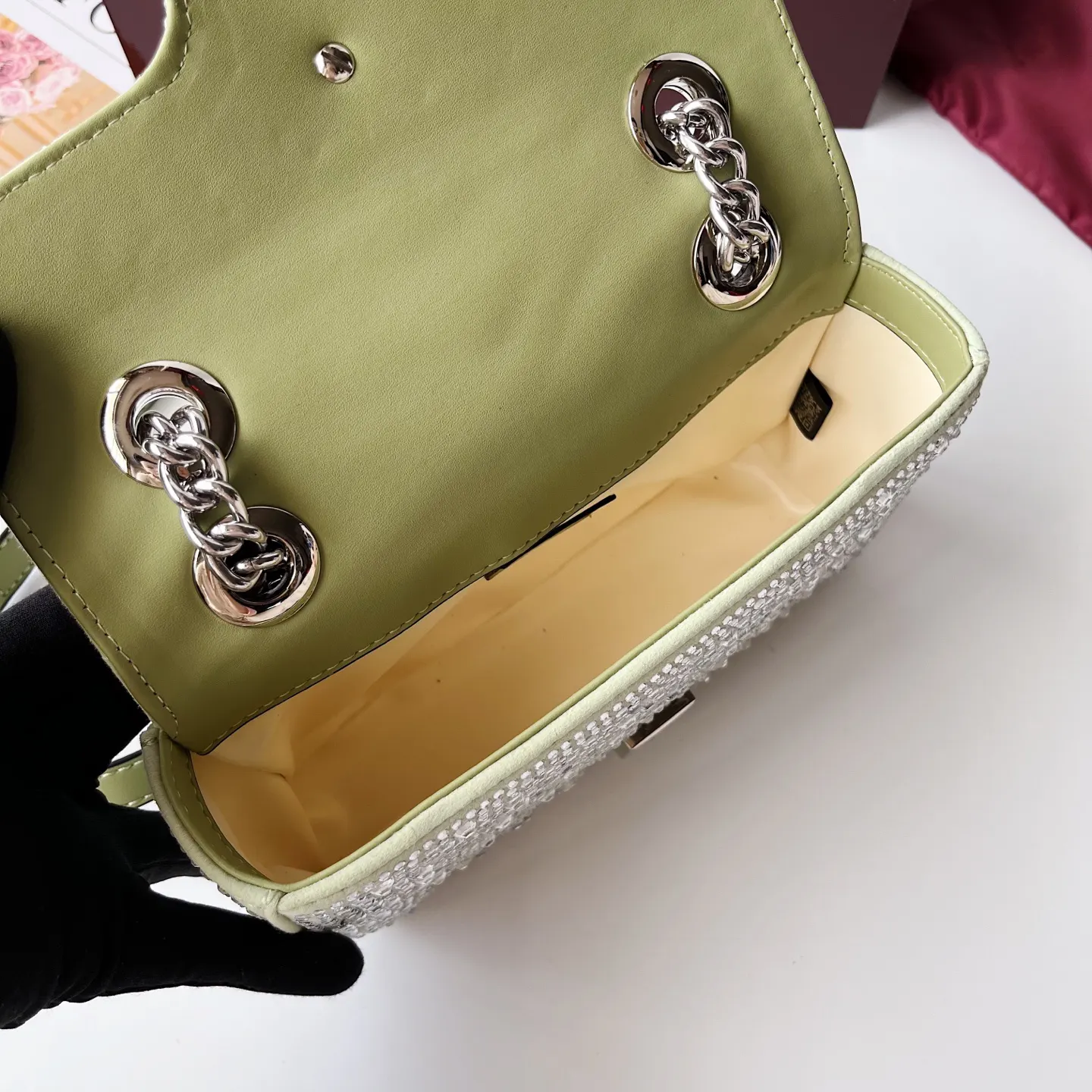 Gucci Marmont 绗缝皮革链条包 单肩斜挎款