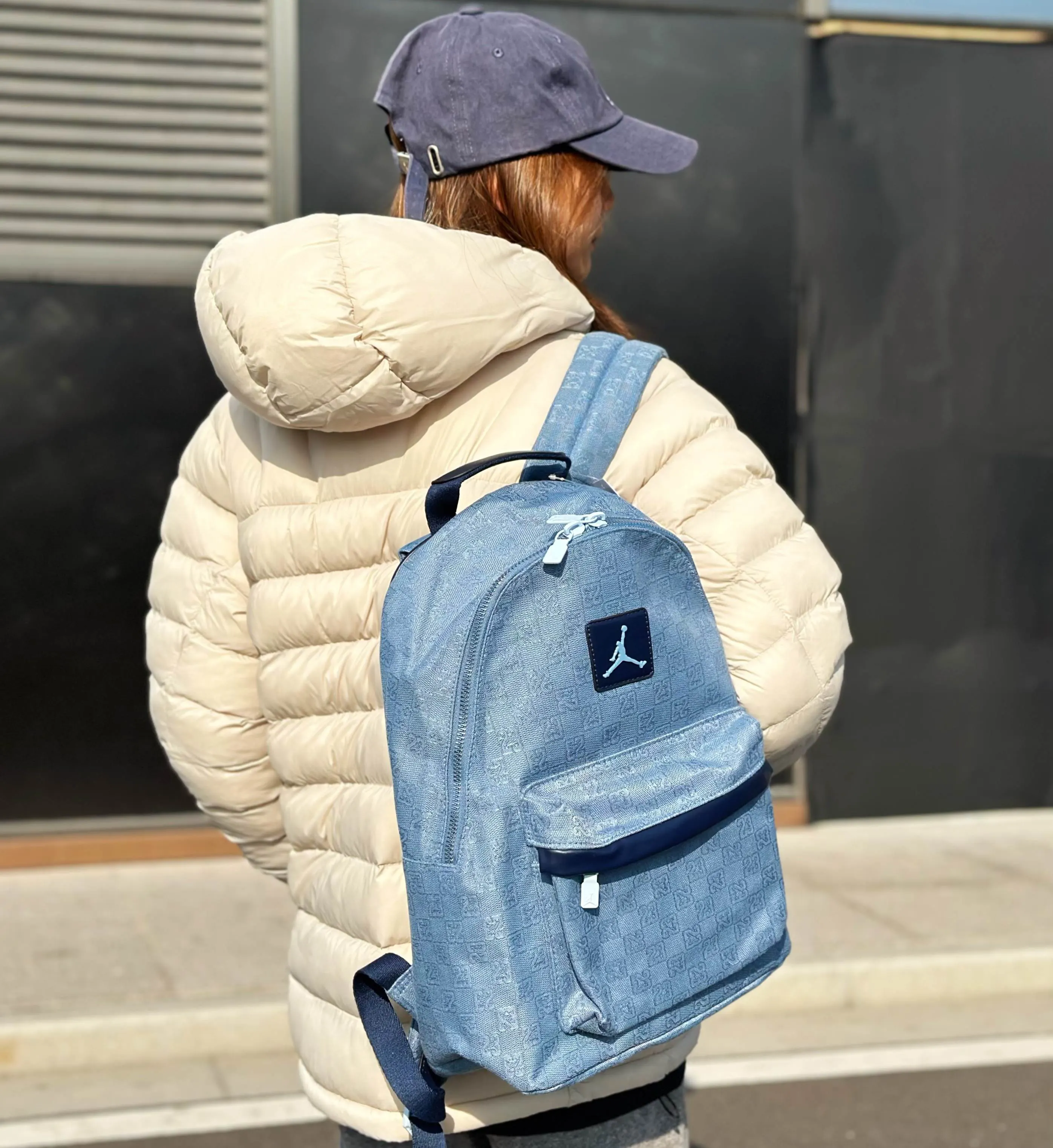 Blue Monogram Shoulder Bag Canvas