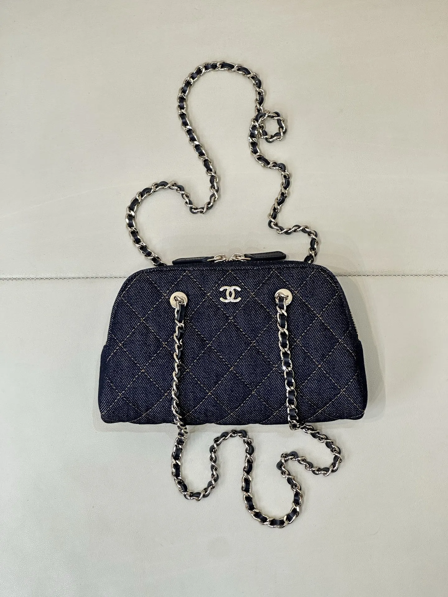 CHANEL 牛仔 丹宁 链条包 精致链条款