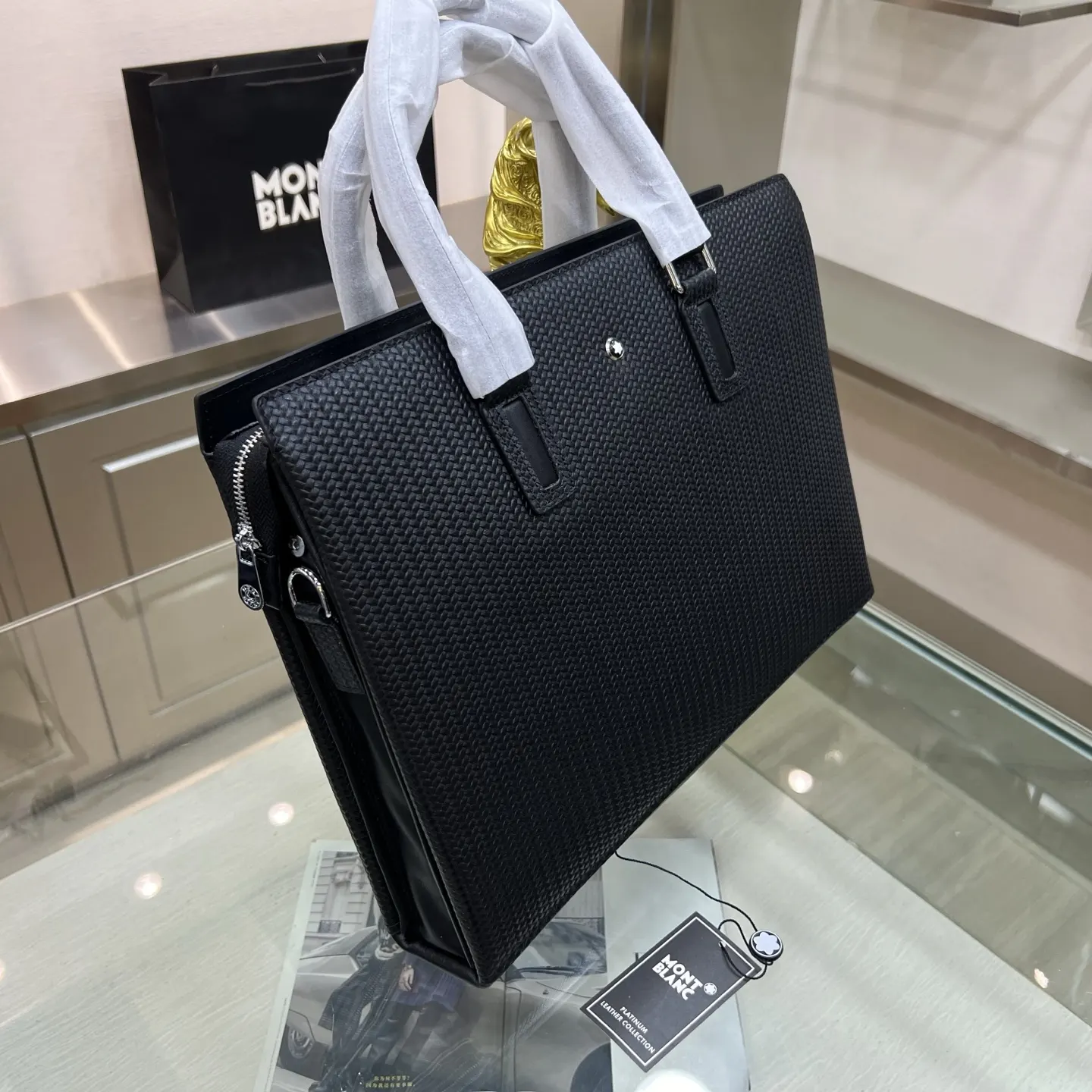 黑色 牛皮 MONTBLANC 万宝龙 黑 收納包 旅行收納款