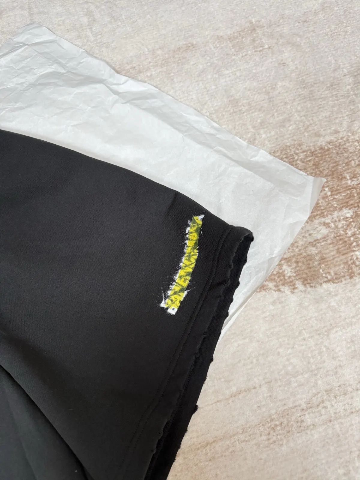Balenciaga Black Cotton Logo Short Sleeve T-Shirt Loose
