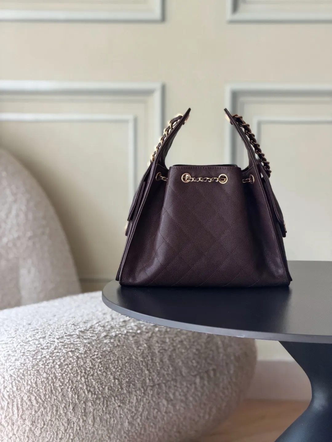CHANEL Hobo 牛皮 腋下包 复古腋下背款