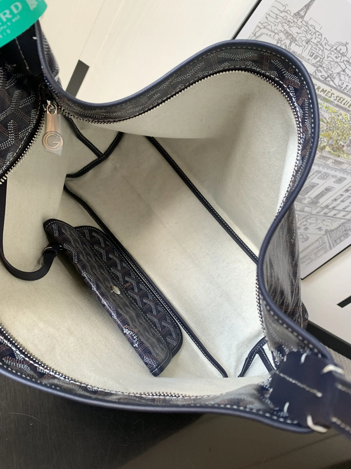 Goyard Hobo 深蓝 腋下包 复古腋下背款