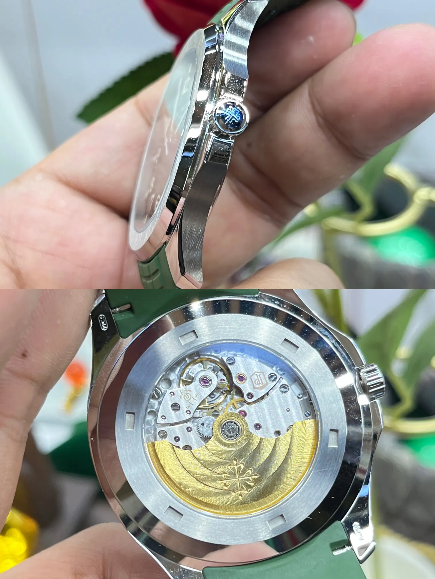 手雷 绿 一体机 扣子改 则折叠 手表 经典腕表款