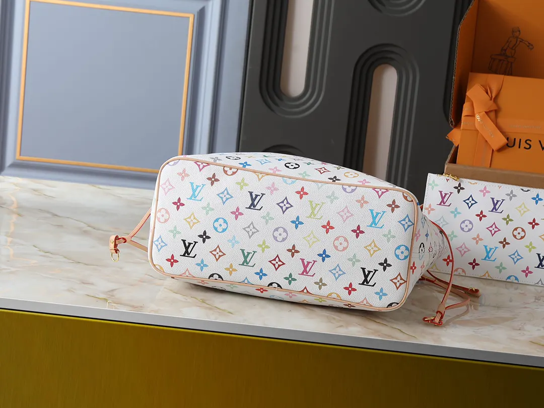 LV Neverfull 牛皮 收納包 旅行收納款