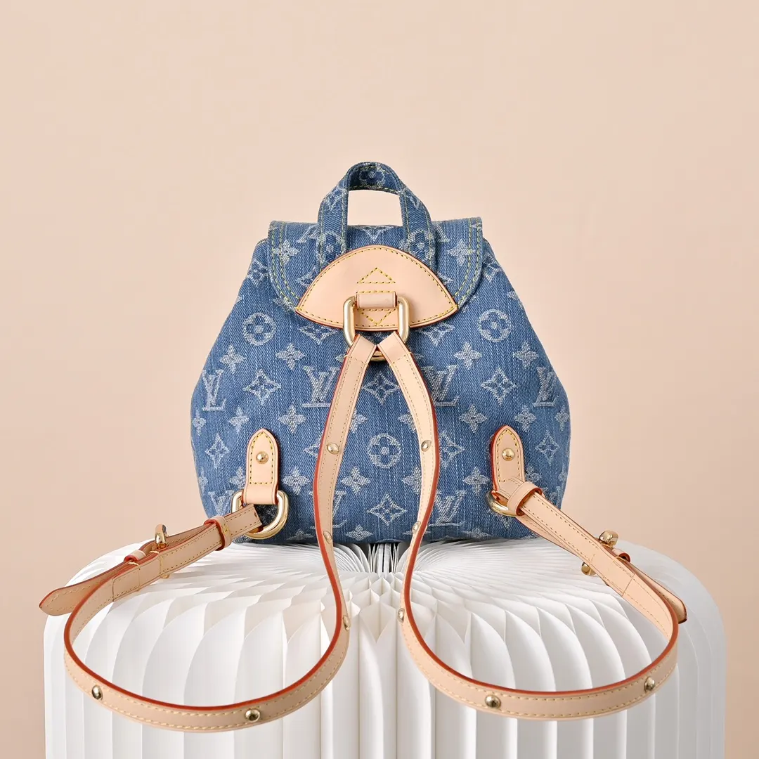 Blue Monogram Backpack Canvas