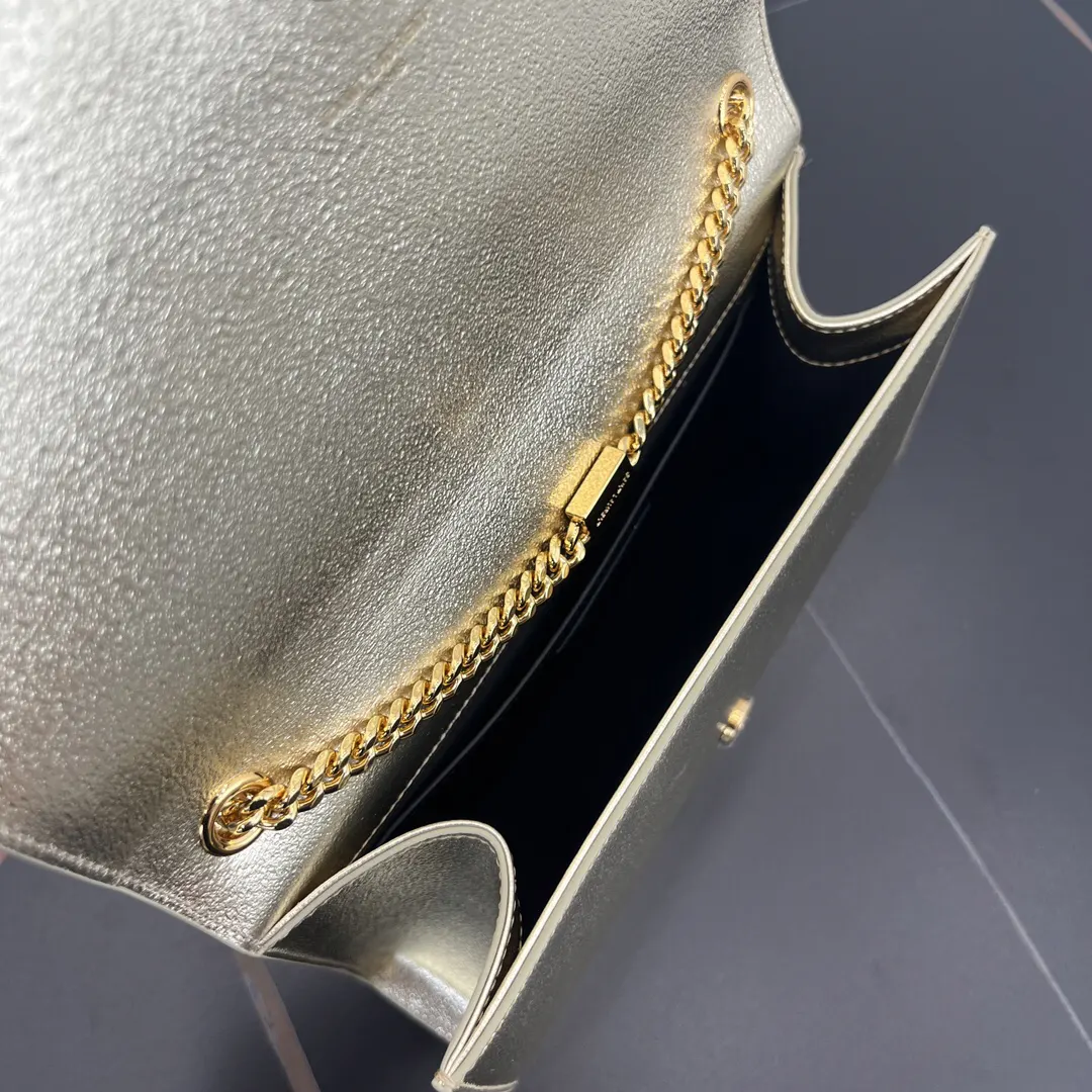 YSL 银色 金色 小牛皮 链条包 精致链条款