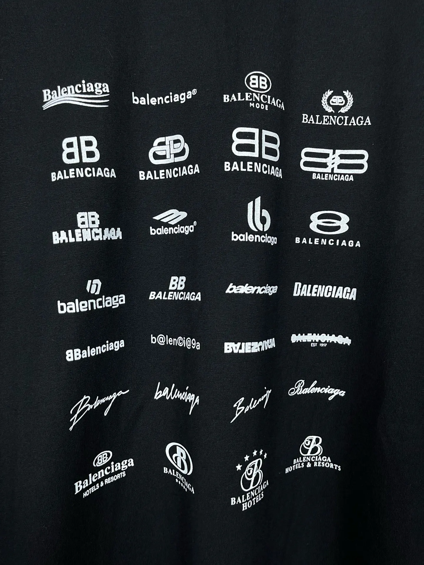 Balenciaga 黑色 純棉 Logo 短袖T恤 宽松休閒(數字7) Balenciaga 黑色 純棉 Logo 短袖T恤 宽松休閒(數字7)