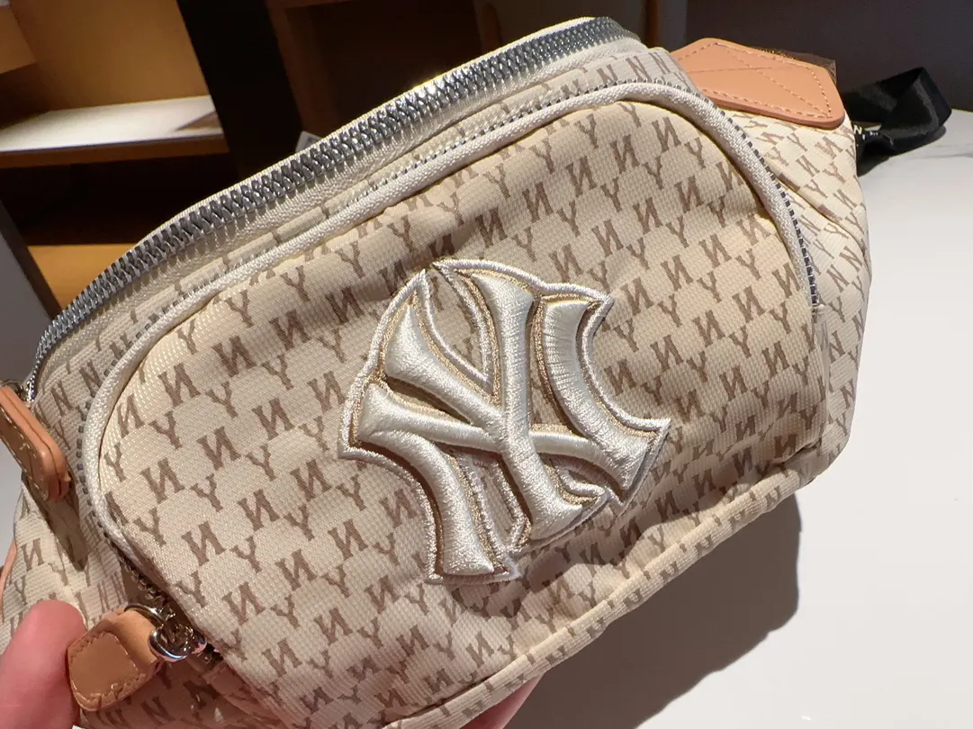 老花 MLB腰包 MLB 美联棒ny纽约洋基队 老花系列 休閒腰包款