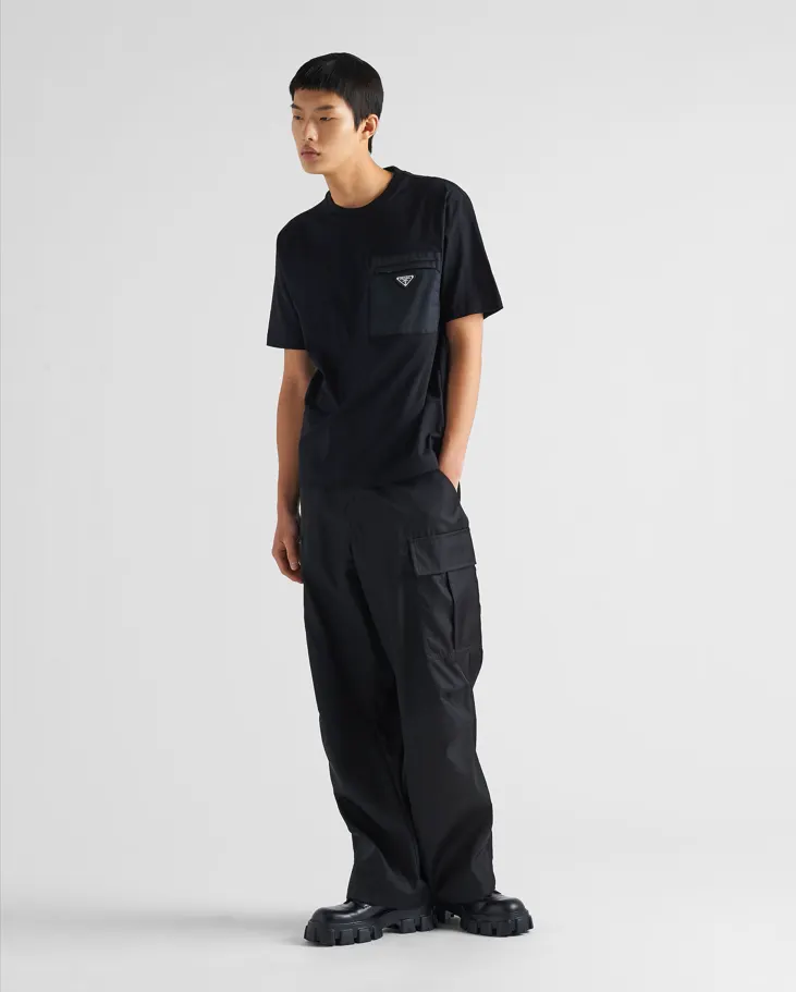 Prada T-Shirt Cotton Triangle Logo