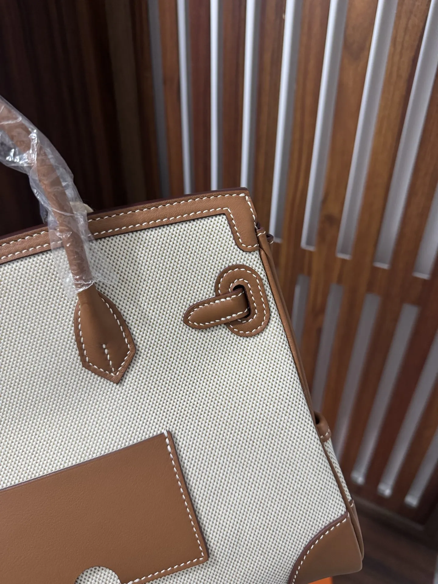 Hermès Birkin 棕色 帆布 手提包