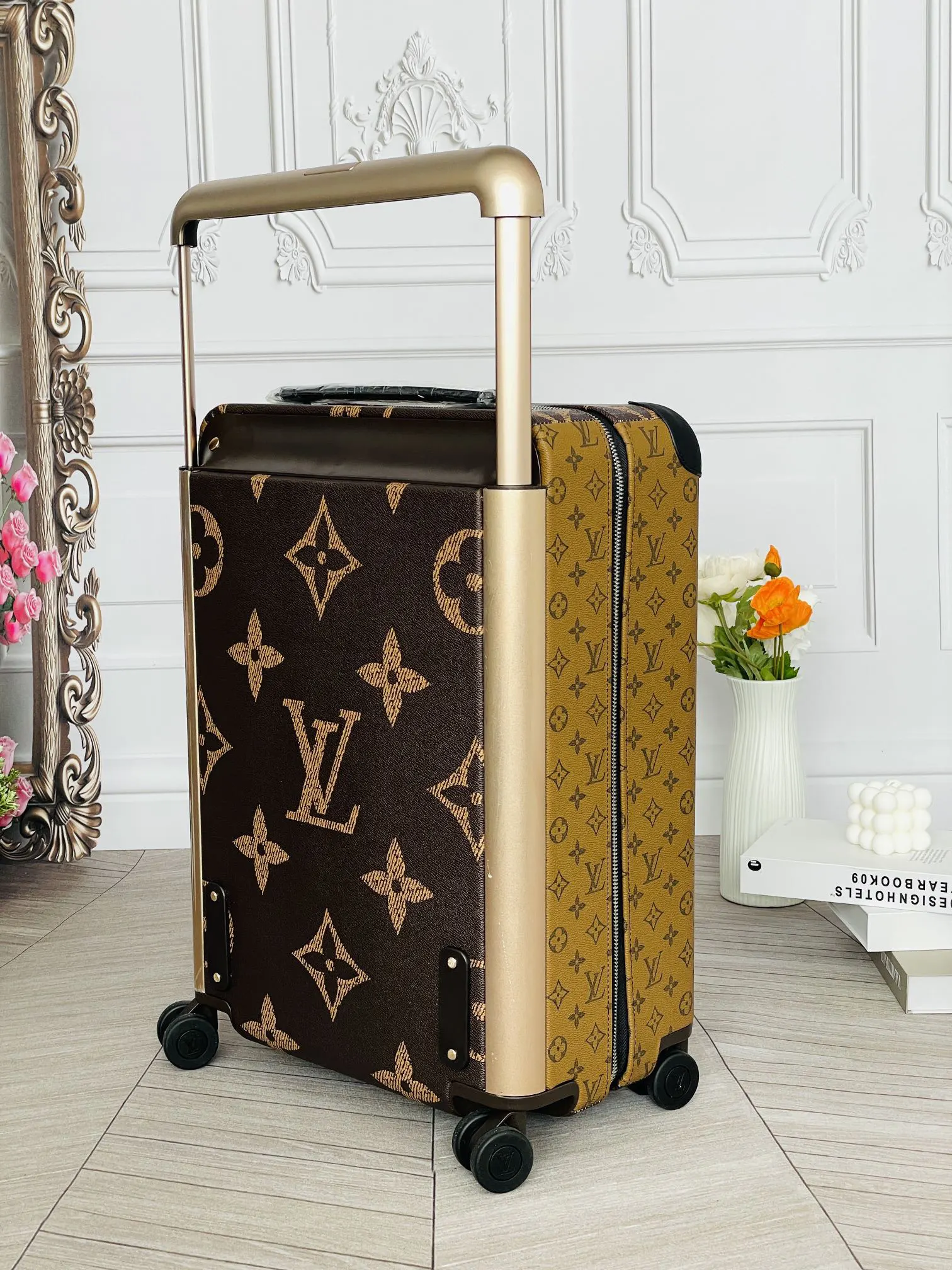 LV 老花 帆布 行李箱 旅行拉杆款 輕便出行款