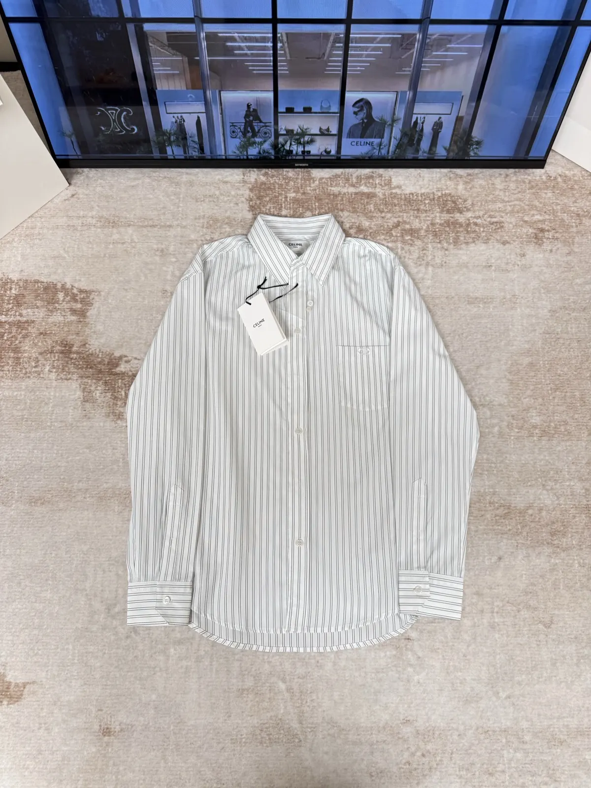 Celine 白色 刺绣 衬衫 通勤百搭款