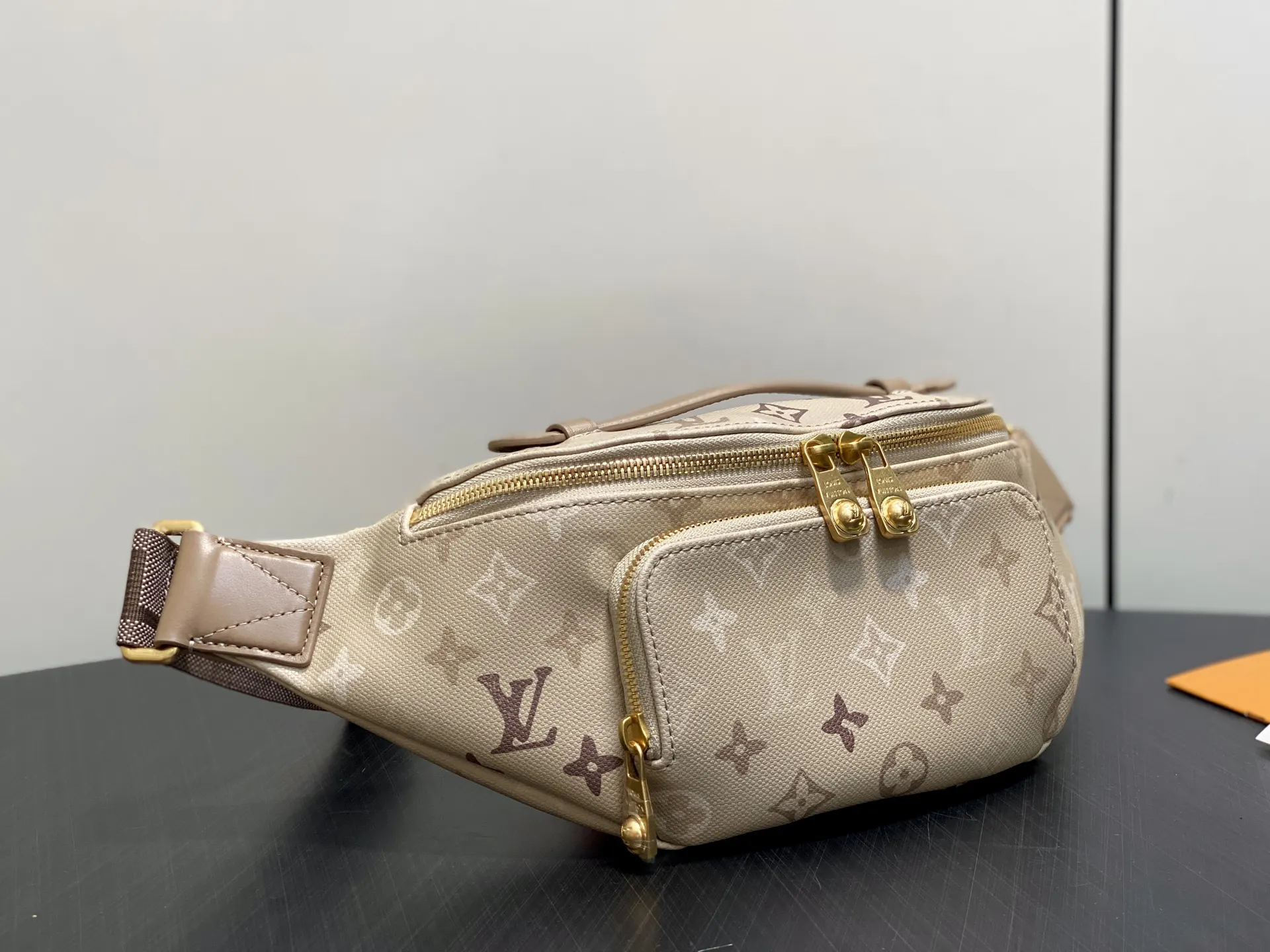 Gray Crossbody Bag Lightweight Canvas