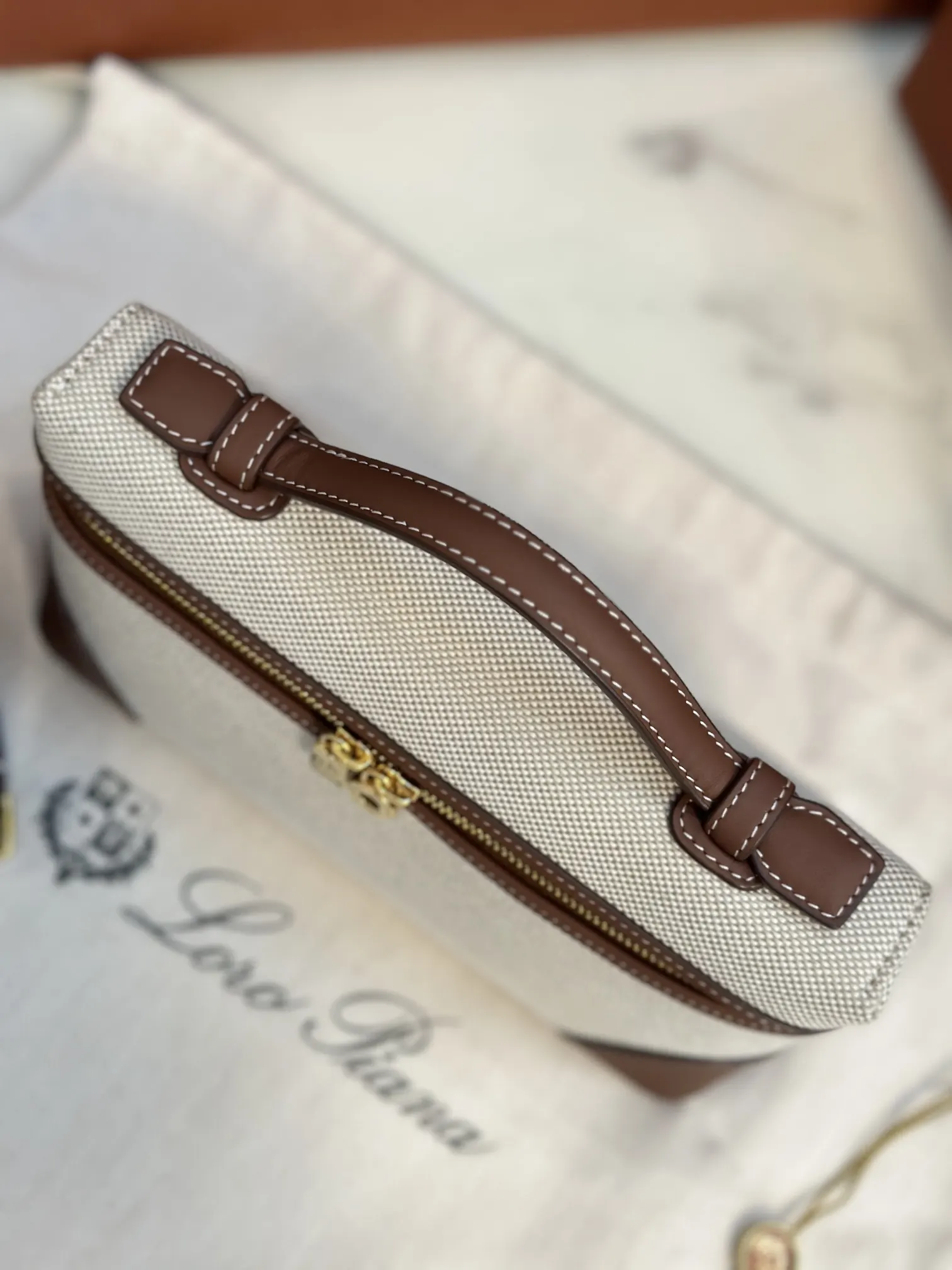Brown Clutch Bag Canvas