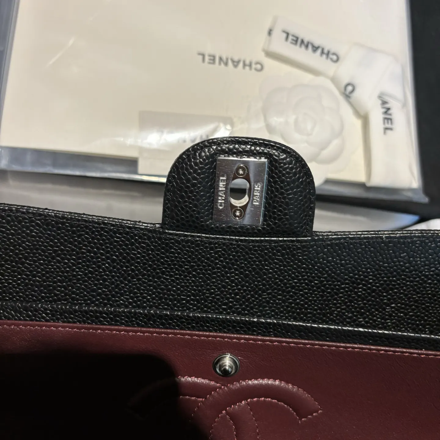 CHANEL 每个字母都符合官方标准烫金 还是有难度的 斜挎包 轻便斜挎款