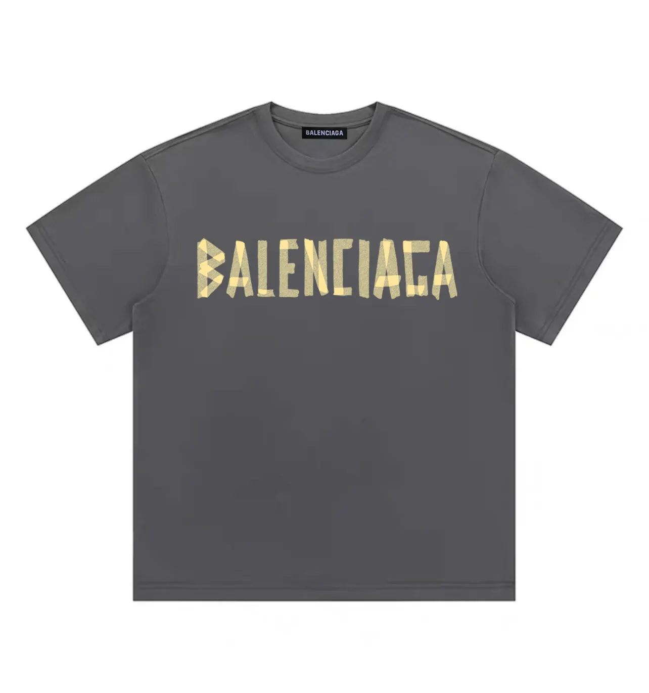 Balenciaga Gray Cotton Short Sleeve T-Shirt Street