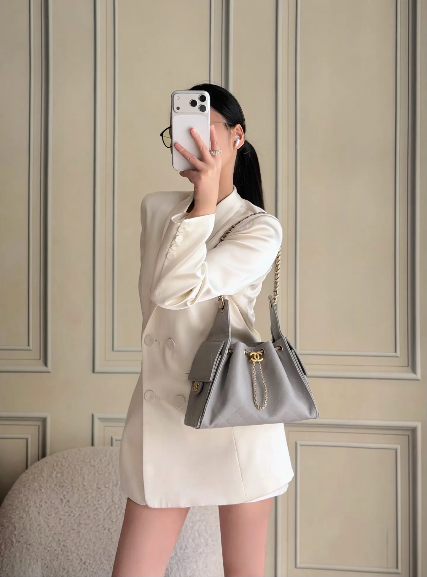Chanel Hobo Shoulder Bag Vintage Leather