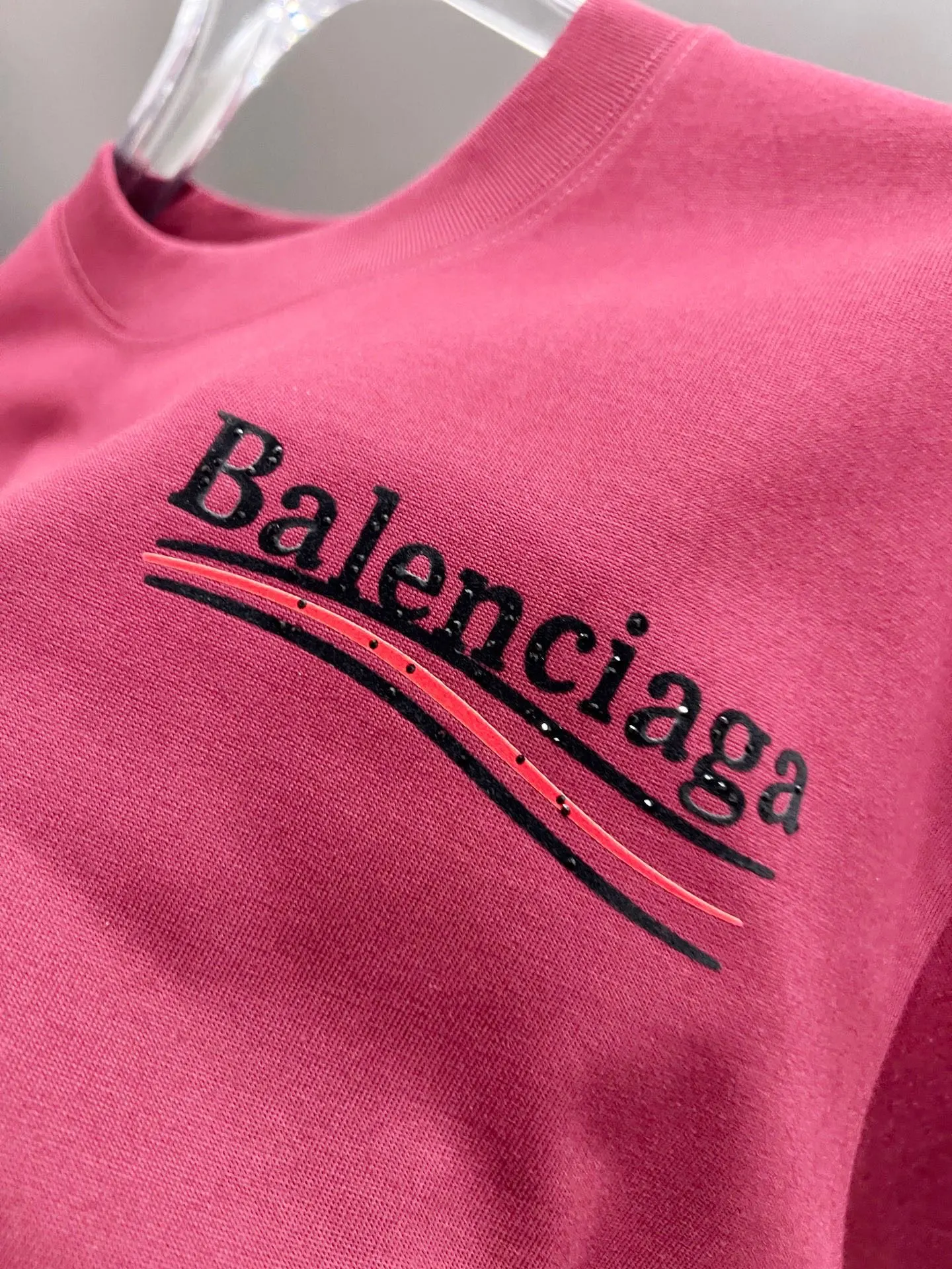 Balenciaga 黑色 Logo 短袖T恤 宽松休闲