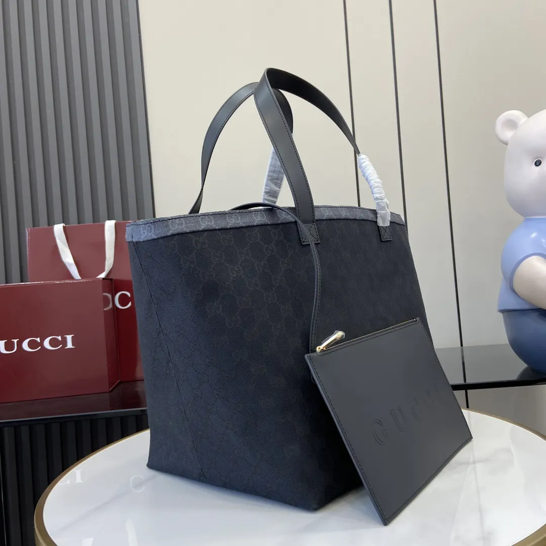 Gucci 藍色 米色 托特包 大容量托特款