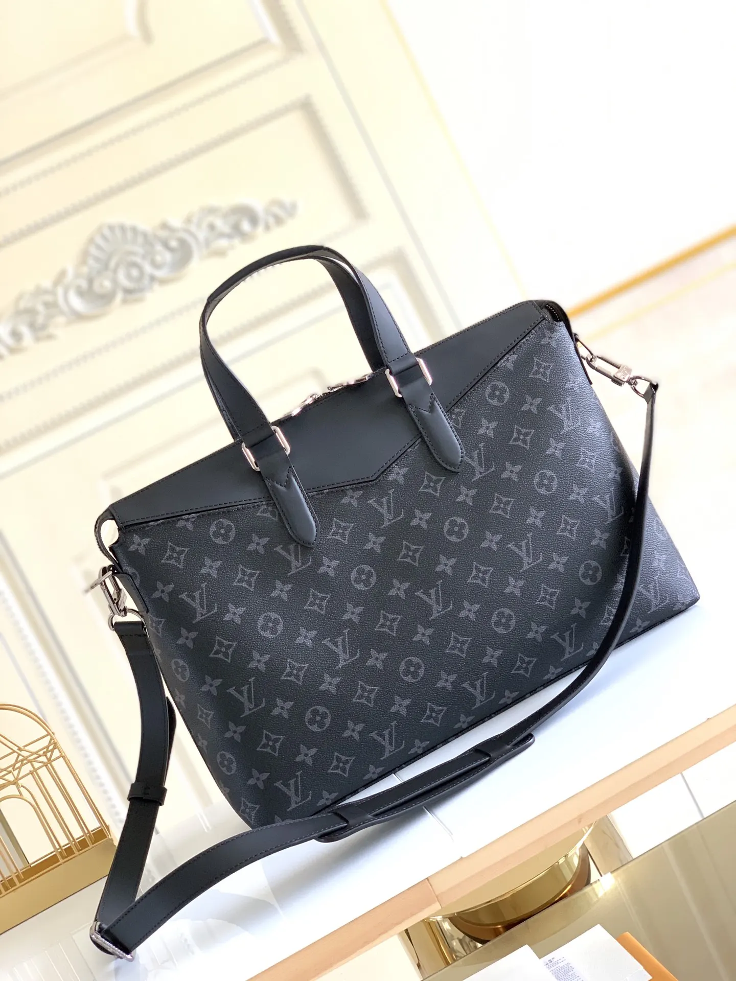 LV 黑色 老花 公文包 精选款