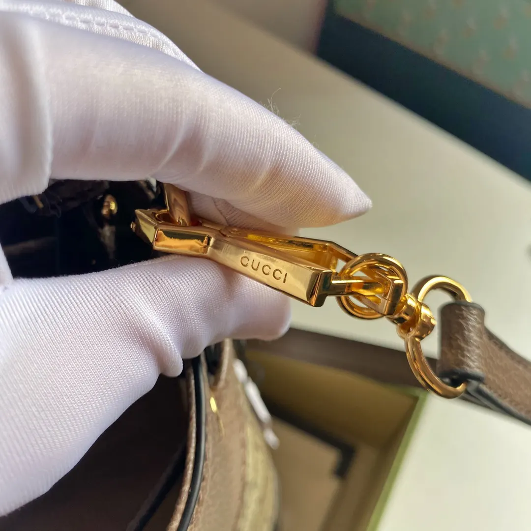 Gucci GG Supreme Ophidia 老花水桶包 手提单肩