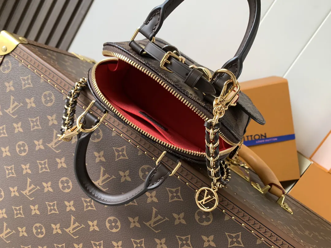 LV Alma 深棕老花贝壳包 黑色手提斜挎款｜ORBUYBAG 岚奢包高端时尚精品