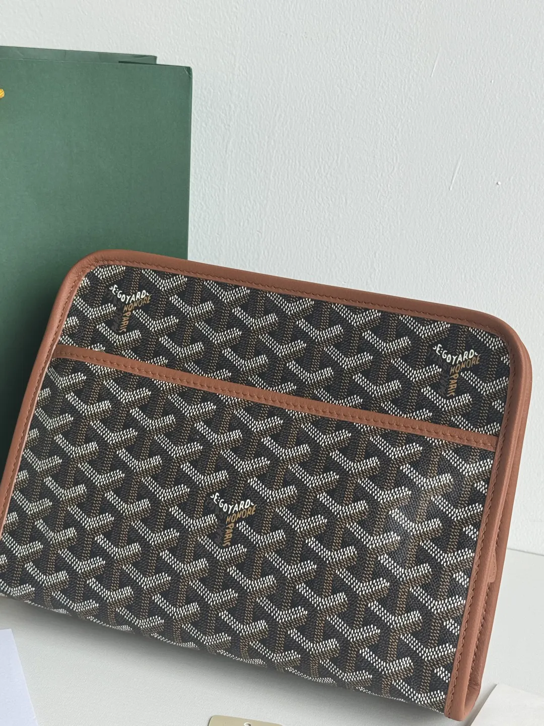 Goyard Yellow Clutch Bag Leather