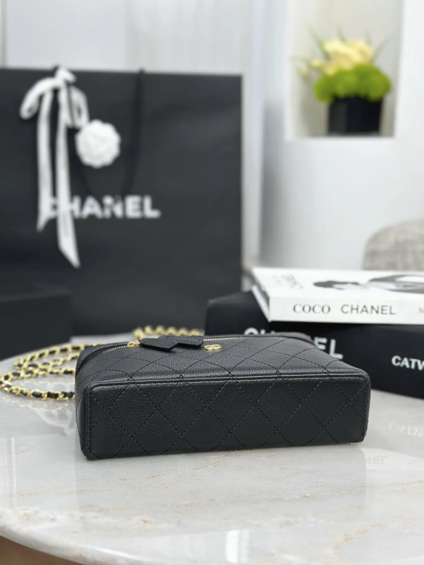Chanel 19 黑色 皮革 单肩包