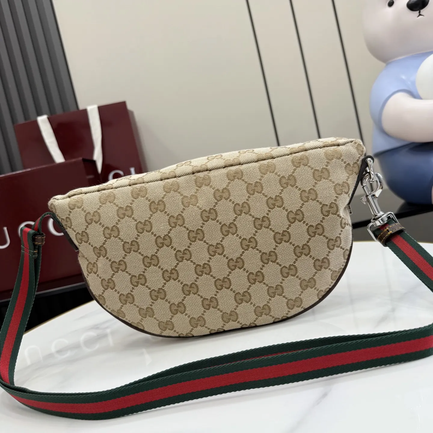 棕色 银色 帆布 腰包 休闲腰包款