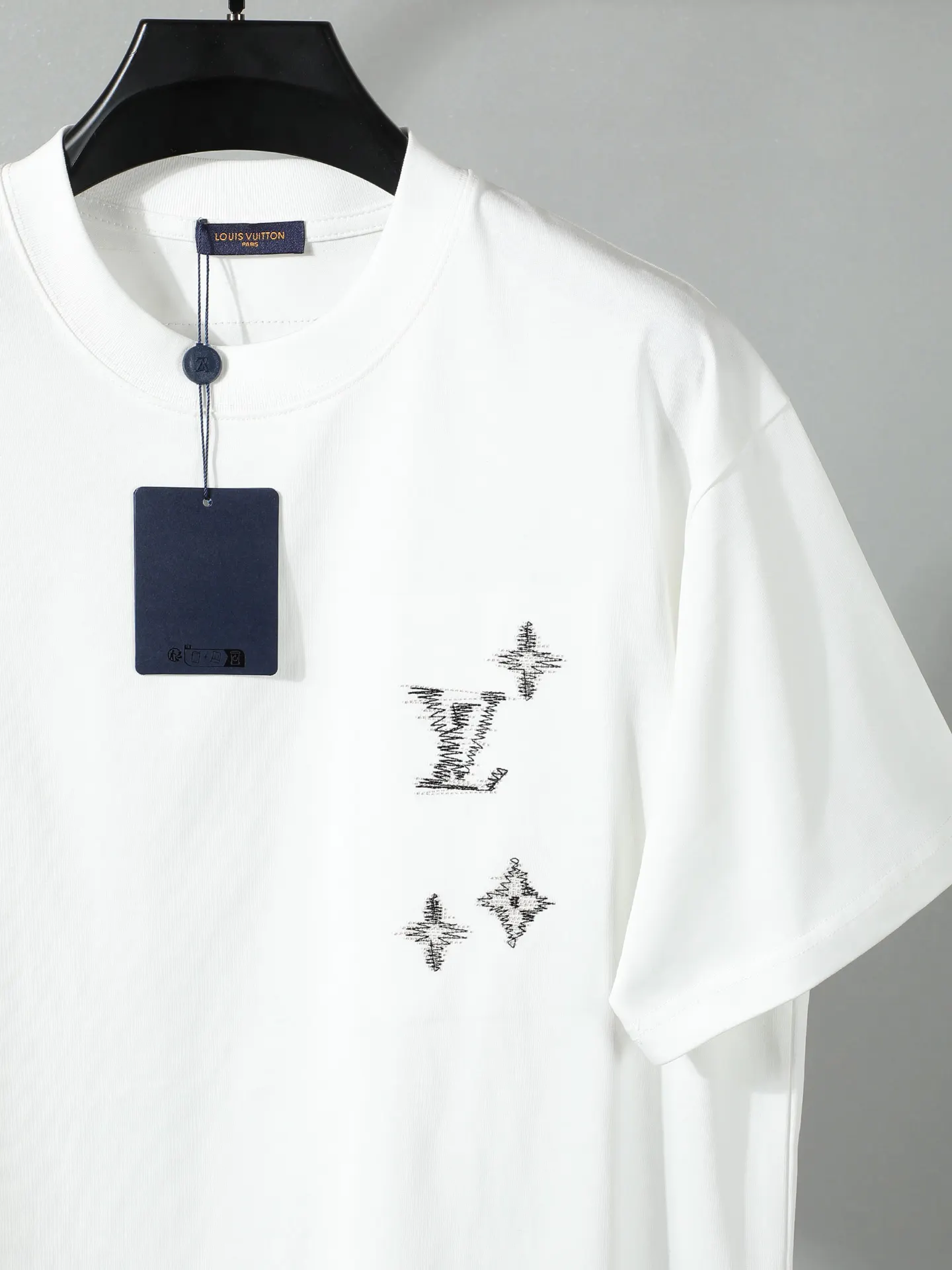 Louis Vuitton Embroidery Short Sleeve T-Shirt