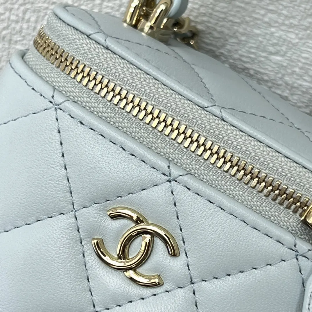 Chanel 19 Mini Blue Leather Quilted Chain Bag Image 6 Chanel 19 Mini Blue Leather Quilted Chain Bag Image 6