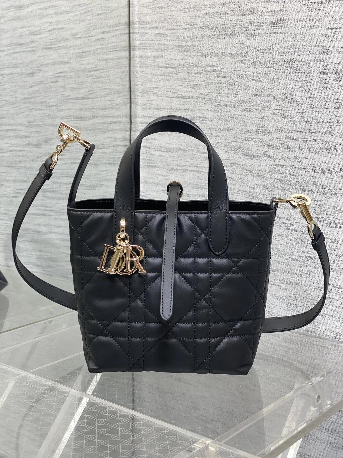 Dior Toujours 黑色 皮革 手提包