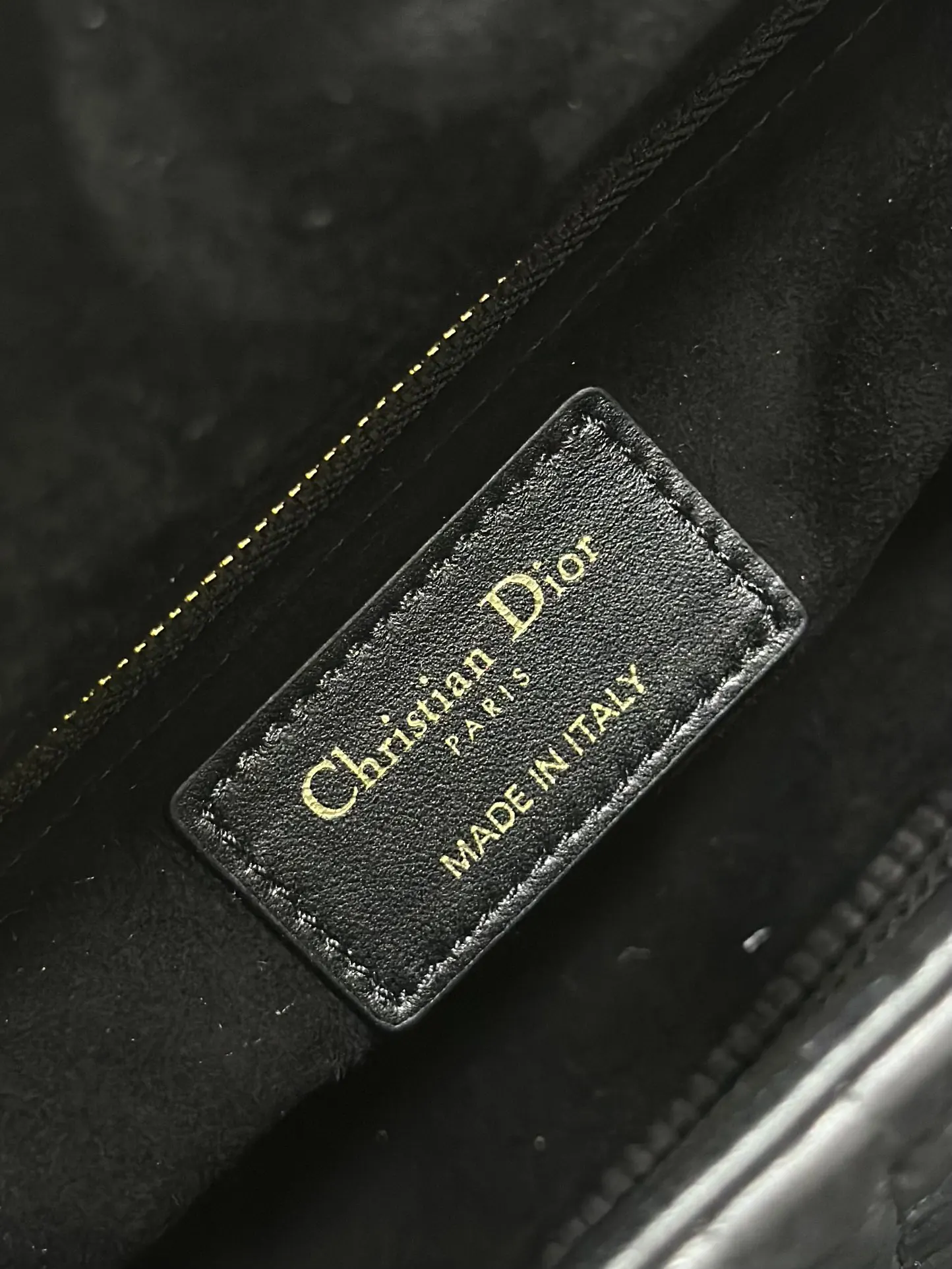 Dior Lady Dior Lady 黑色羊皮手袋 手提斜挎 复古