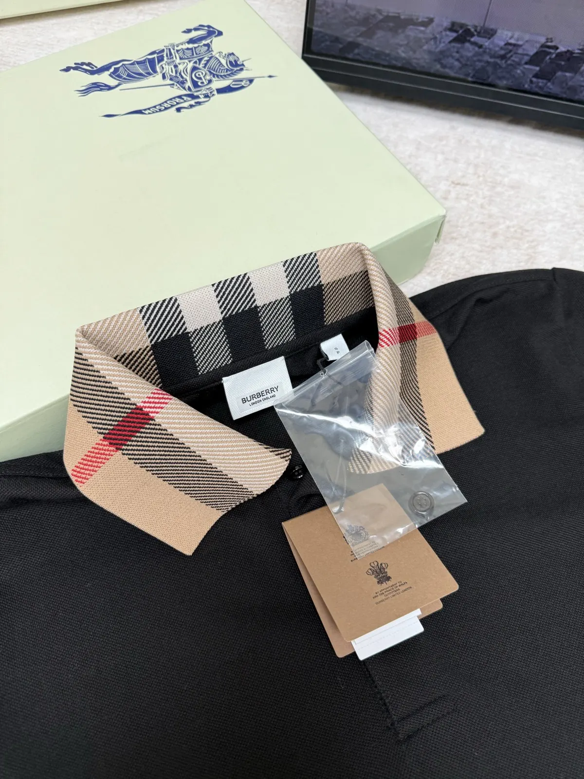 Burberry 黑色 提花 格纹 针织衫 质感针织款