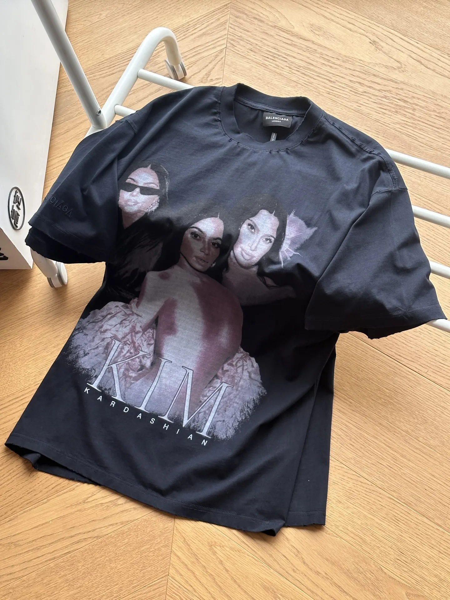 Balenciaga 黑色 短袖T恤 宽松休闲