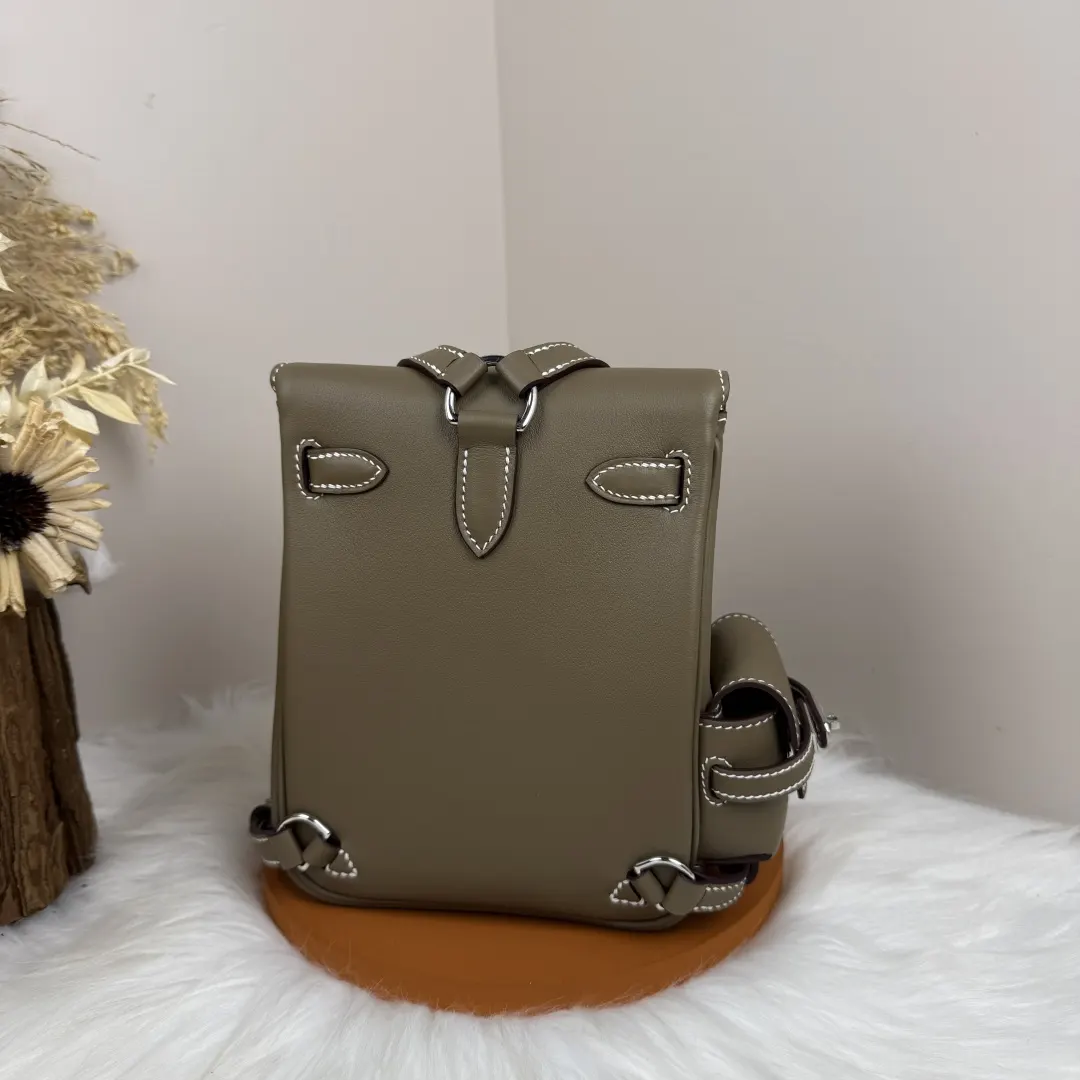 Hermès Kelly 大象灰 Swift小牛皮 雙肩包 17cm 休閒通勤(數字6) Hermès Kelly 大象灰 Swift小牛皮 雙肩包 17cm 休閒通勤(數字6)