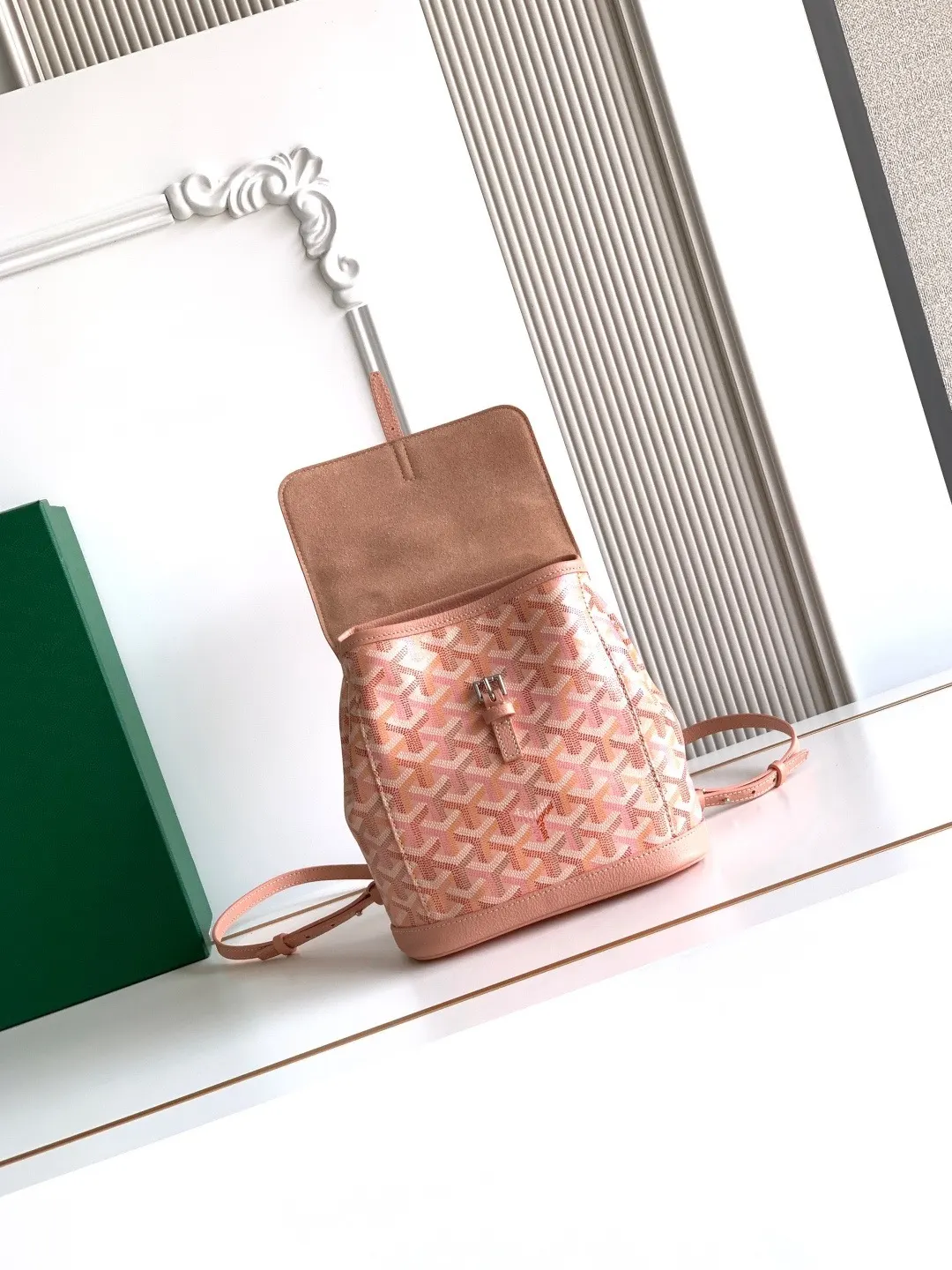 Goyard 帆布 樱花粉 双肩包 实用双肩款