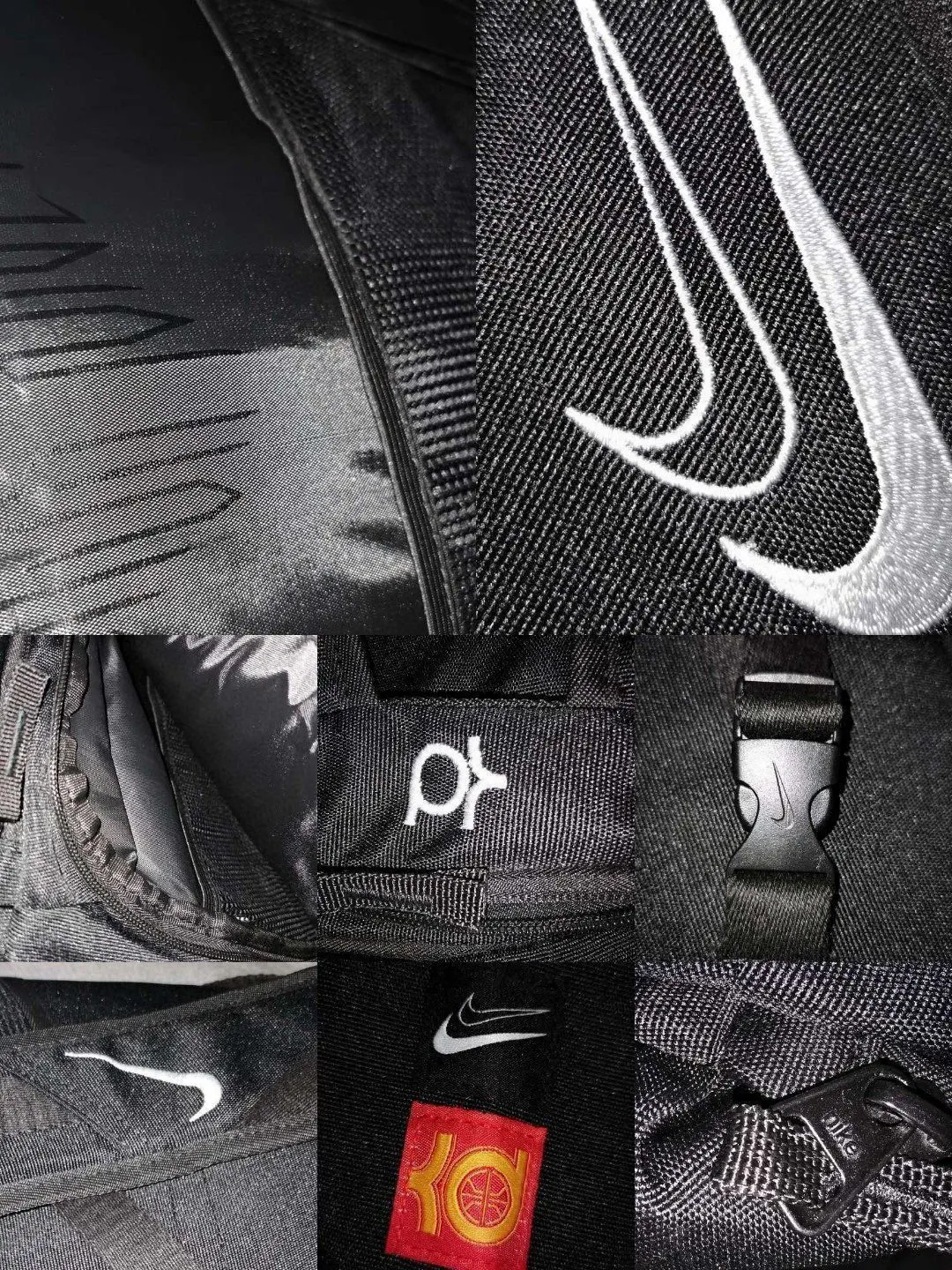 黑色 白色 Nike耐克杜兰特双勾刺绣大容量篮球包男女同款 双肩包 实用双肩款